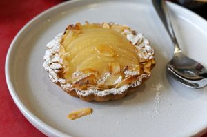Tarte Bourdaloue at Aujourd'hui Demain Cafe in Paris