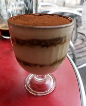 Tiramisu at Aujourd'hui Demain Cafe in Paris
