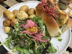   at Aujourd'hui Demain Cafe in Paris