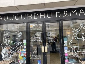   at Aujourd'hui Demain Cafe in Paris