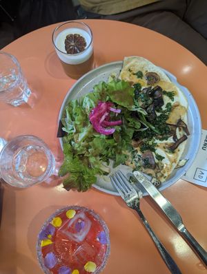  at Aujourd'hui Demain Cafe in Paris