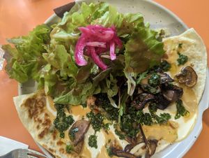  at Aujourd'hui Demain Cafe in Paris