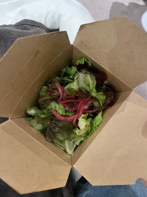 Side salad for burger   at Aujourd'hui Demain Cafe in Paris