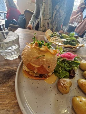 Ultimate burger  at Aujourd'hui Demain Cafe in Paris