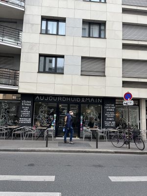   at Aujourd'hui Demain Cafe in Paris