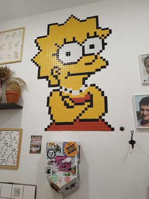 Toilet deco at Aujourd'hui Demain Cafe in Paris