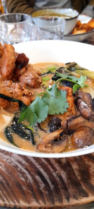 Noodles at Aujourd'hui Demain Cafe in Paris