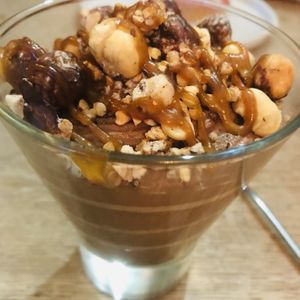 Chocolate mousse   at Aujourd'hui Demain Cafe in Paris