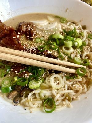 Ramen  at Aujourd'hui Demain Cafe in Paris