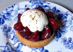 Cherry Tartelette (weekend only) at Aujourd'hui Demain Cafe in Paris