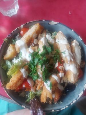 Ceaser salad at Aujourd'hui Demain Cafe in Paris