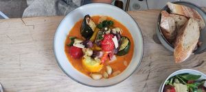  at Aujourd'hui Demain Cafe in Paris