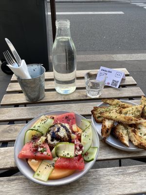   at Aujourd'hui Demain Cafe in Paris