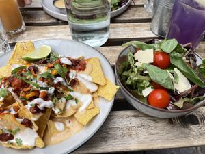 Small salad (very good for only 4€)  at Aujourd'hui Demain Cafe in Paris