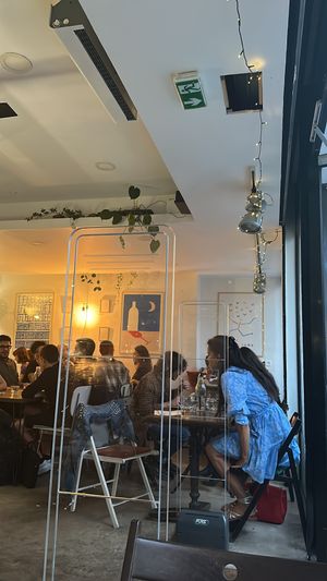 Buzzing atmosphere   at Aujourd'hui Demain Cafe in Paris
