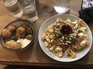   at Aujourd'hui Demain Cafe in Paris