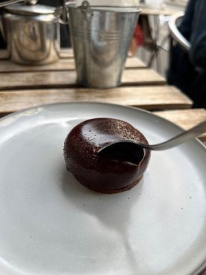   at Aujourd'hui Demain Cafe in Paris