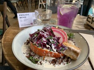   at Aujourd'hui Demain Cafe in Paris