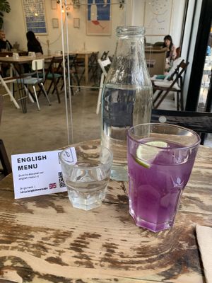   at Aujourd'hui Demain Cafe in Paris