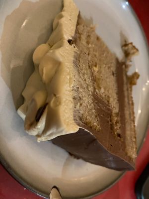 Chocolate hazelnut cake at Aujourd'hui Demain Cafe in Paris