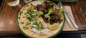 Quesadilla chicky. at Aujourd'hui Demain Cafe in Paris