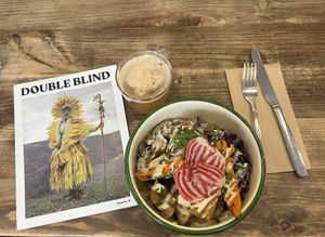 Seasonal bowl  at Aujourd'hui Demain Cafe in Paris