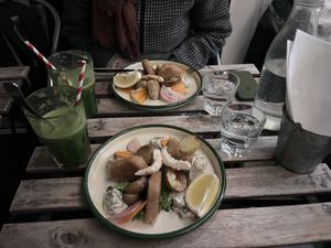   at Aujourd'hui Demain Cafe in Paris