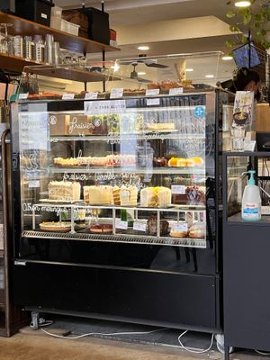 Cake Choices at Aujourd'hui Demain Cafe in Paris