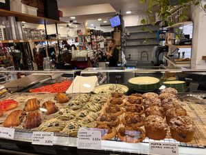 Pastry Options at Aujourd'hui Demain Cafe in Paris