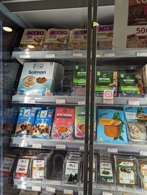 Products at Aujourd'hui Demain Cafe in Paris