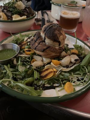 cheesy love ball- the gooseberries are a perfect addition.   at Aujourd'hui Demain Cafe in Paris