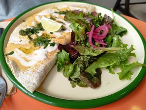 Quesdillas at Aujourd'hui Demain Cafe in Paris