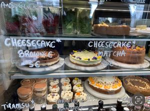 Sweet counter  at Aujourd'hui Demain Cafe in Paris