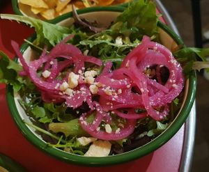 Salad at Aujourd'hui Demain Cafe in Paris