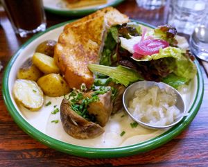Croque Monsieur at Aujourd'hui Demain Cafe in Paris