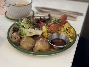   at Aujourd'hui Demain Cafe in Paris