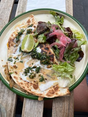 Quessadilla  at Aujourd'hui Demain Cafe in Paris