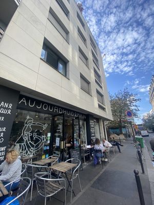   at Aujourd'hui Demain Cafe in Paris
