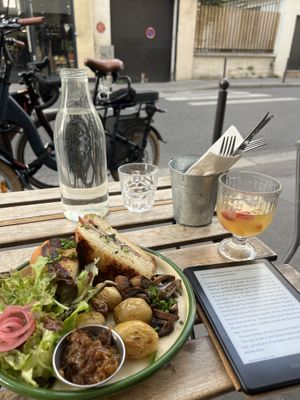   at Aujourd'hui Demain Cafe in Paris
