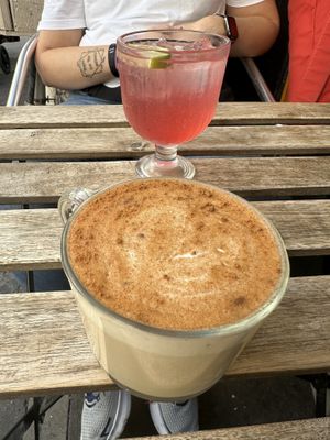 Chai&Rose Cocktail  at Aujourd'hui Demain Cafe in Paris