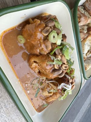  BROCHETTES DE TOFU SATAY  at Aujourd'hui Demain Cafe in Paris