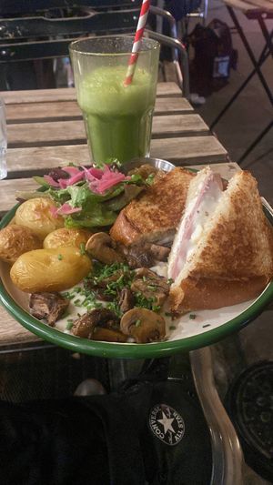   at Aujourd'hui Demain Cafe in Paris