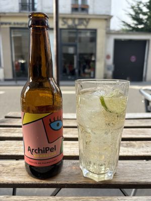   at Aujourd'hui Demain Cafe in Paris