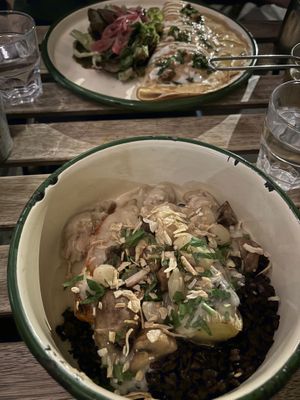 Quesedilla and Blanquette est bonne  at Aujourd'hui Demain Cafe in Paris