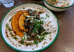 Pumpkin No-Mozza at Aujourd'hui Demain Cafe in Paris