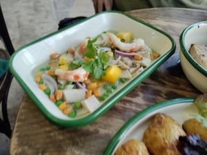 Ceviche. Would have loved more cilantro in it at Aujourd'hui Demain Cafe in Paris