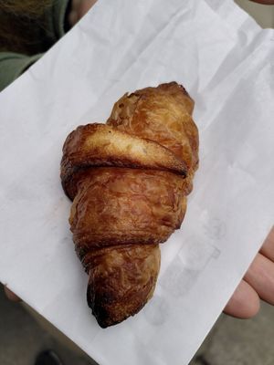 Croissant at Aujourd'hui Demain Cafe in Paris