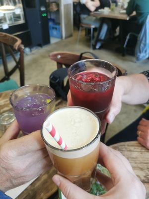  at Aujourd'hui Demain Cafe in Paris