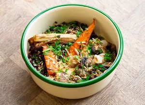 La blanquette est bonne ! at Aujourd'hui Demain Cafe in Paris