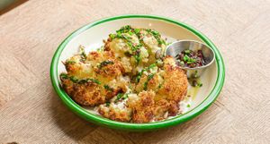 Harissa Cauliflower at Aujourd'hui Demain Cafe in Paris